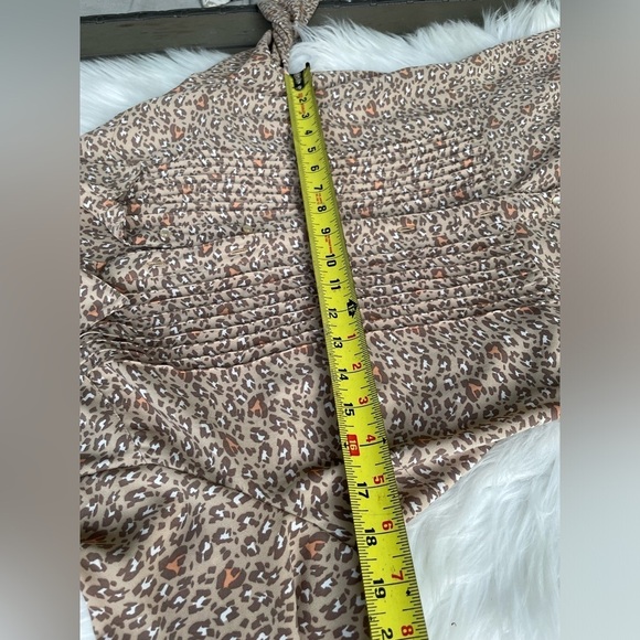 Nanette Lepore Collared Tie Waist Long Sleeve Pleated Multi Print Dress - Size 6 - Picture 14 of 16